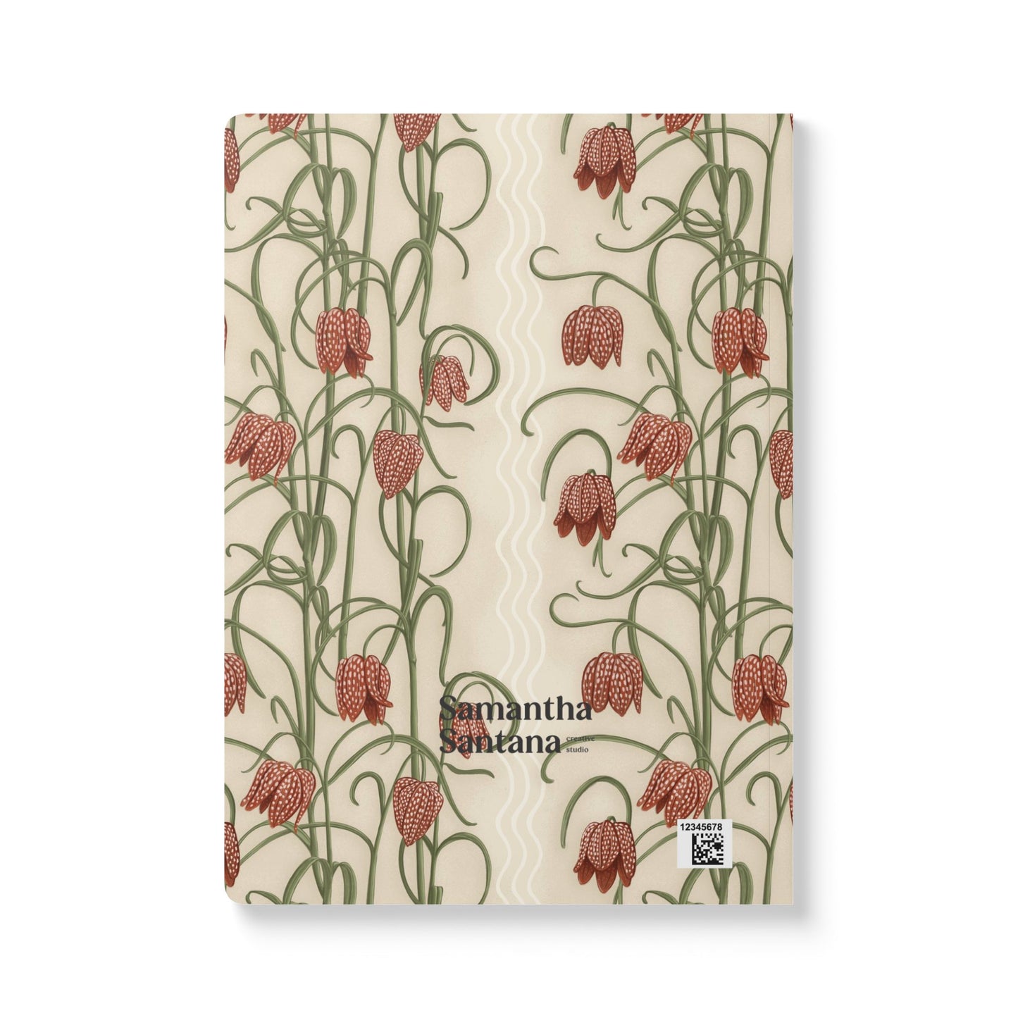 Campanas Softcover Personalized Journal, neutral & burnt orange (add your name)