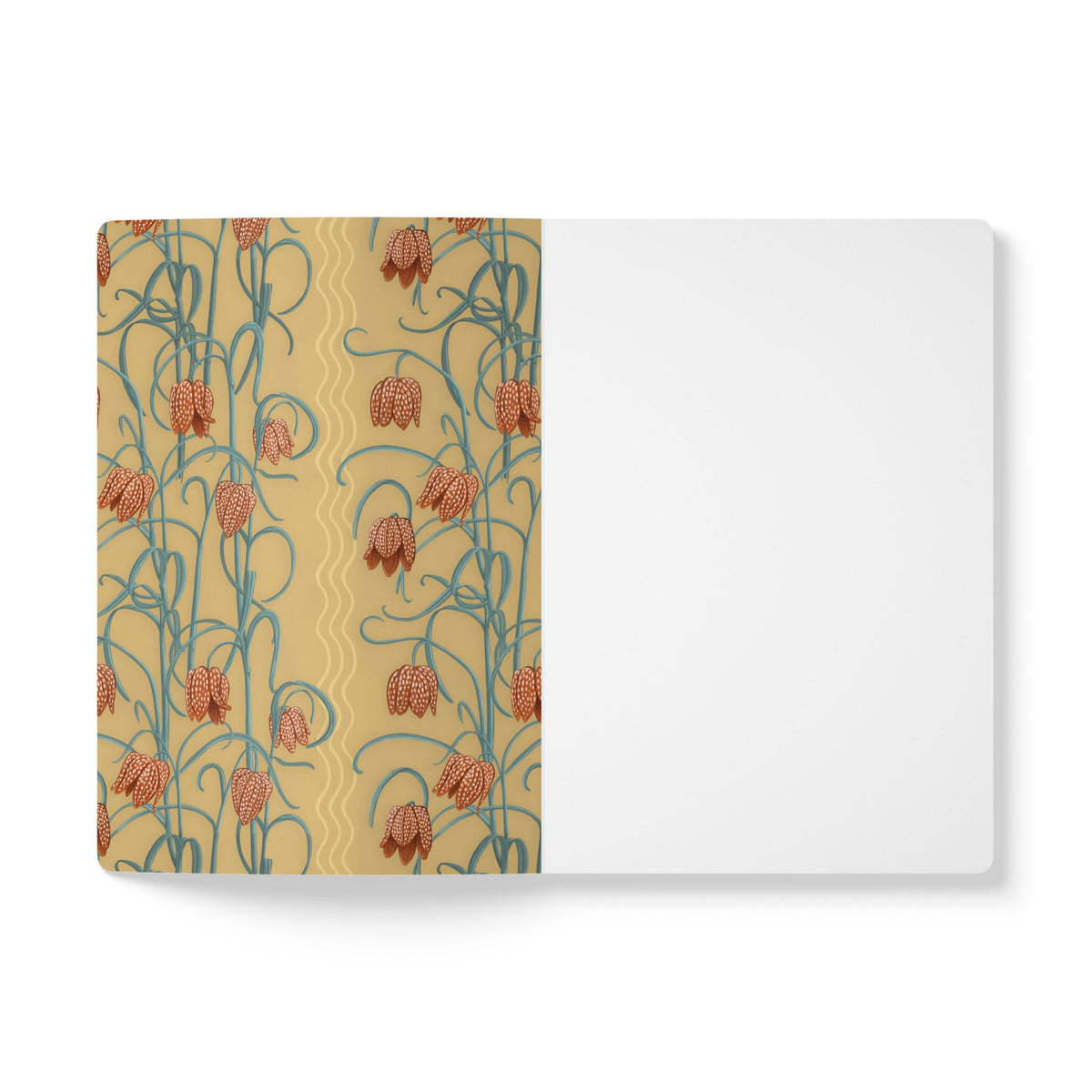 Campanas Softcover Personalized Journal, chocolate & goldenrod (add your name)