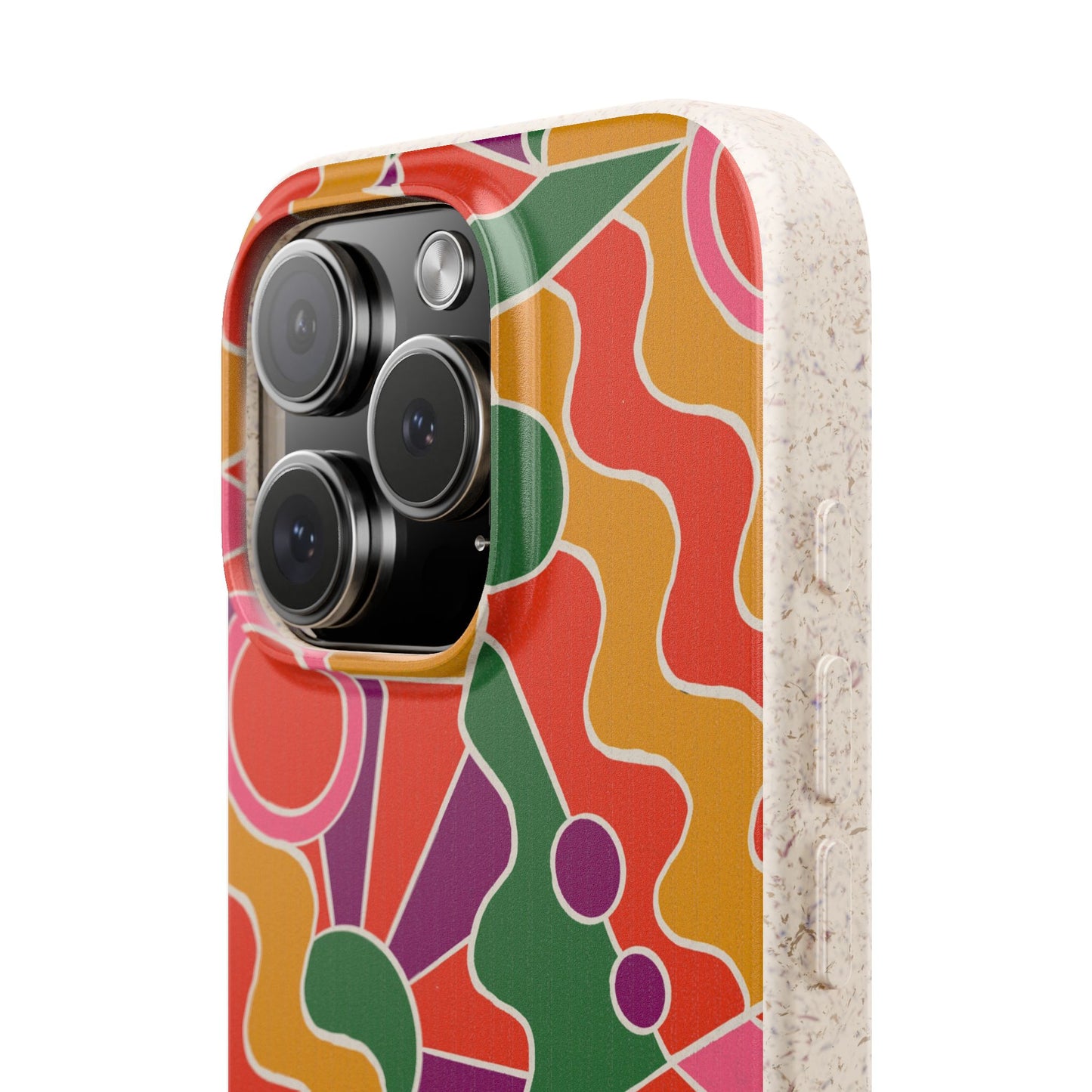 Day Trippin' Phone Case - purple, red, yellow and green - Eco-Friendly, Biodegradable