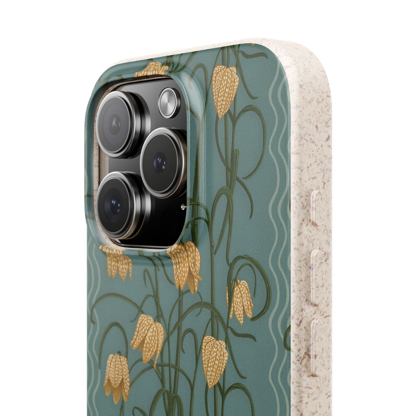 Campanas Phone Case - dusty blue & marigold - Eco-Friendly, Biodegradable