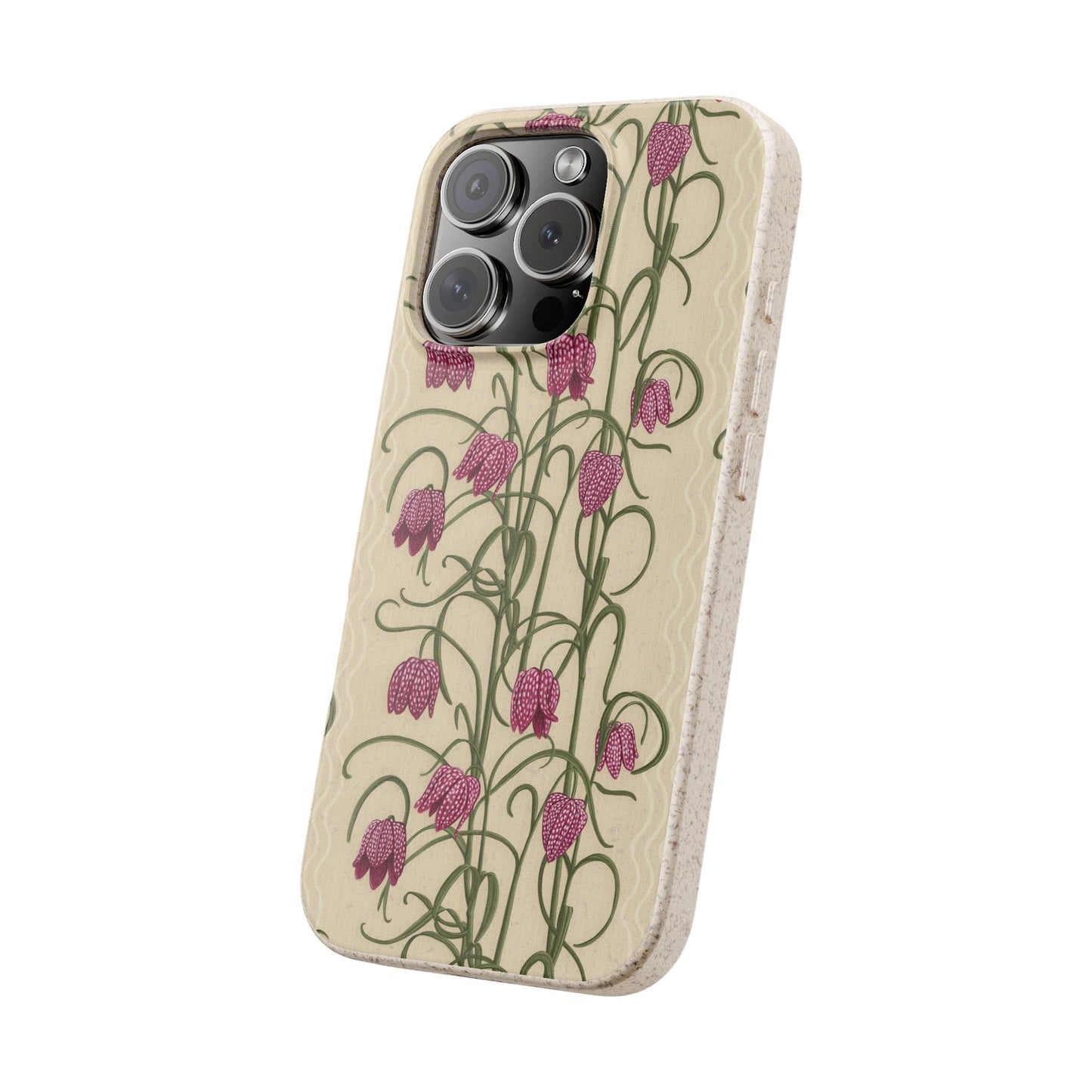 Campanas Phone Case - tan and magenta - Eco-Friendly, Biodegradable