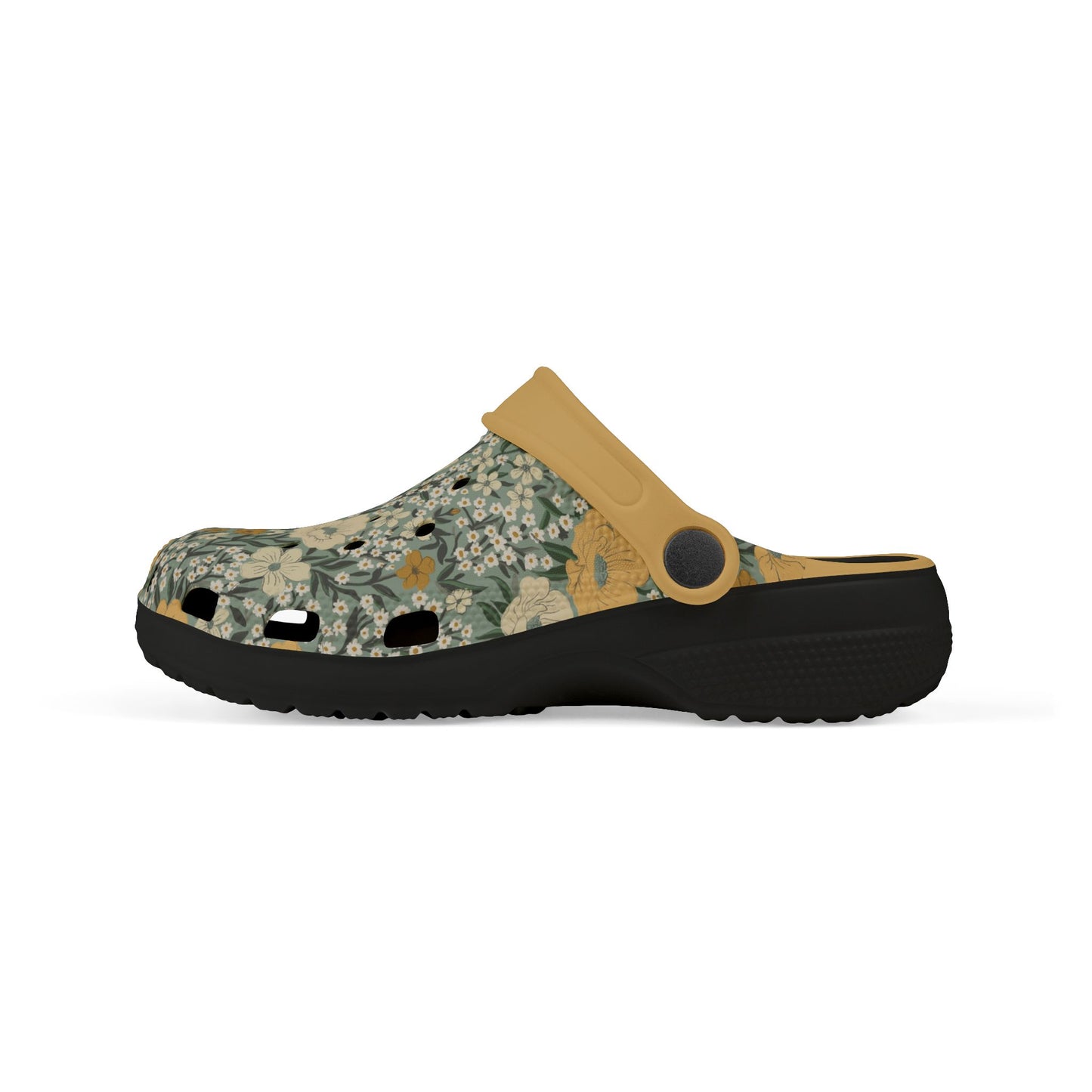Wildflower Meadow Kid's EVA Foam Clogs, dusty teal