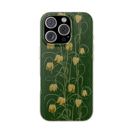 Campanas Phone Case - green and ocher - Eco-Friendly, Biodegradable