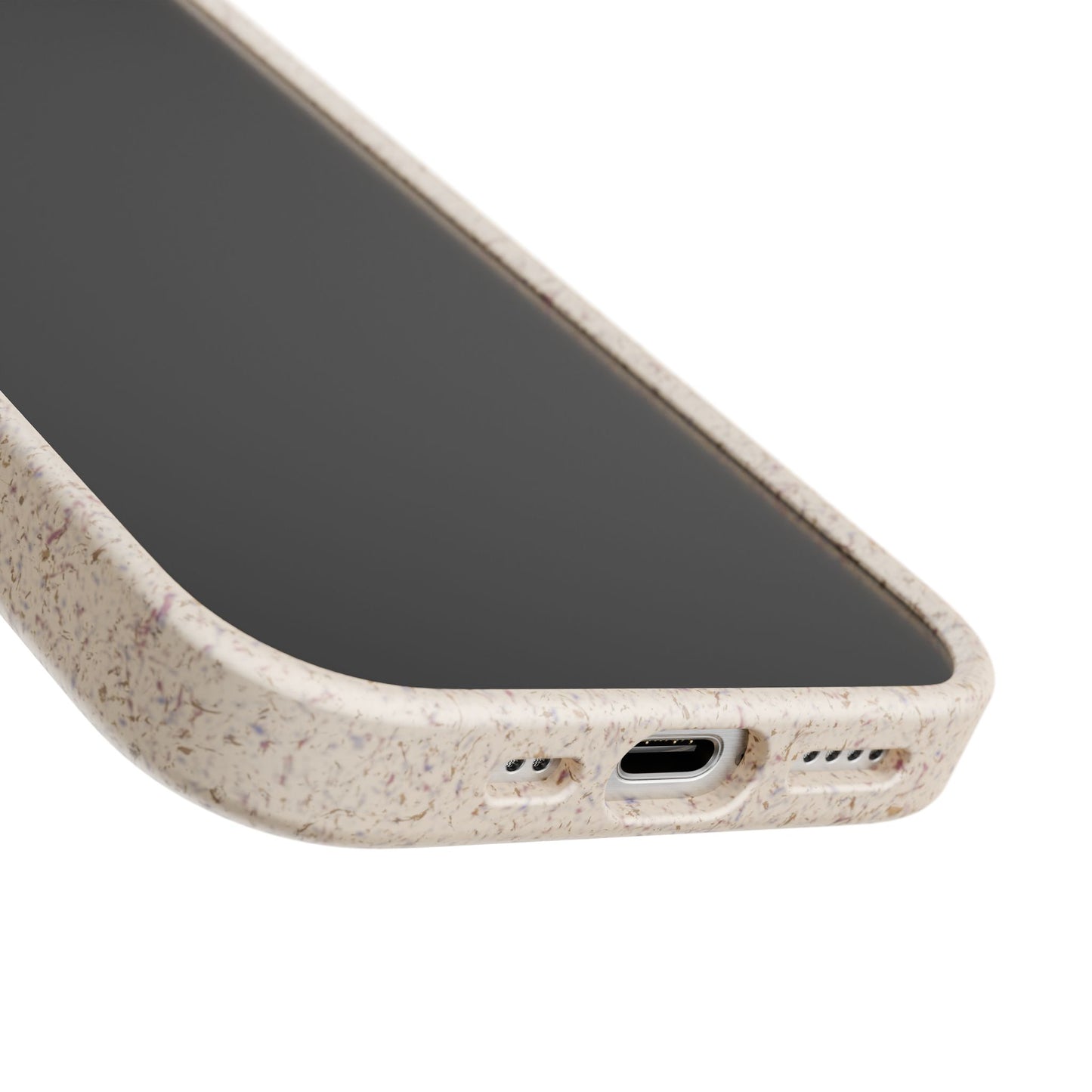 King Protea Phone Case - neural and brown mustard - Eco-Friendly, Biodegradable