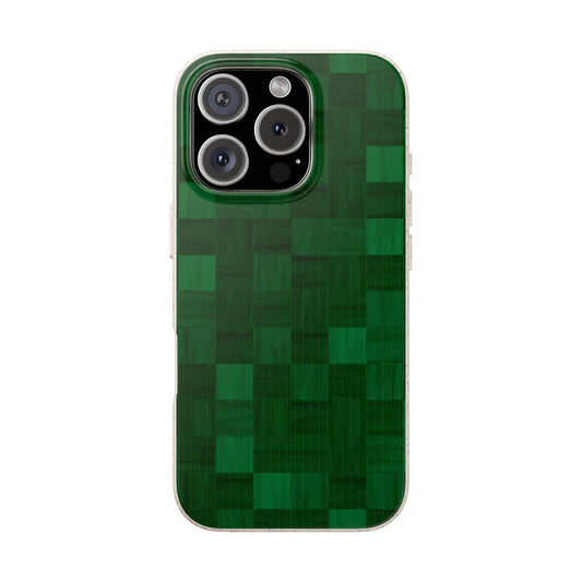 Zellige Phone Case - emerald green - Eco-Friendly, Biodegradable