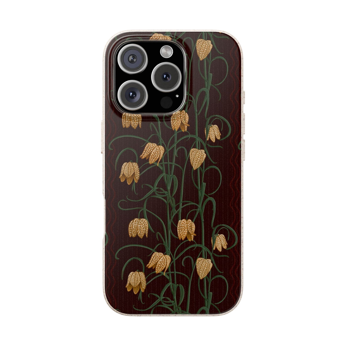 Campanas Phone Case - chocolate and goldenrod - Eco-Friendly, Biodegradable