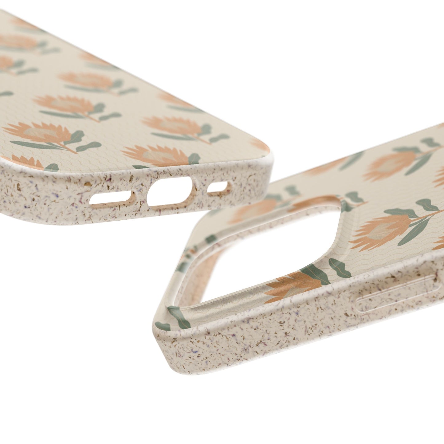 King Protea Phone Case - neutral and apricot - Eco-Friendly, Biodegradable