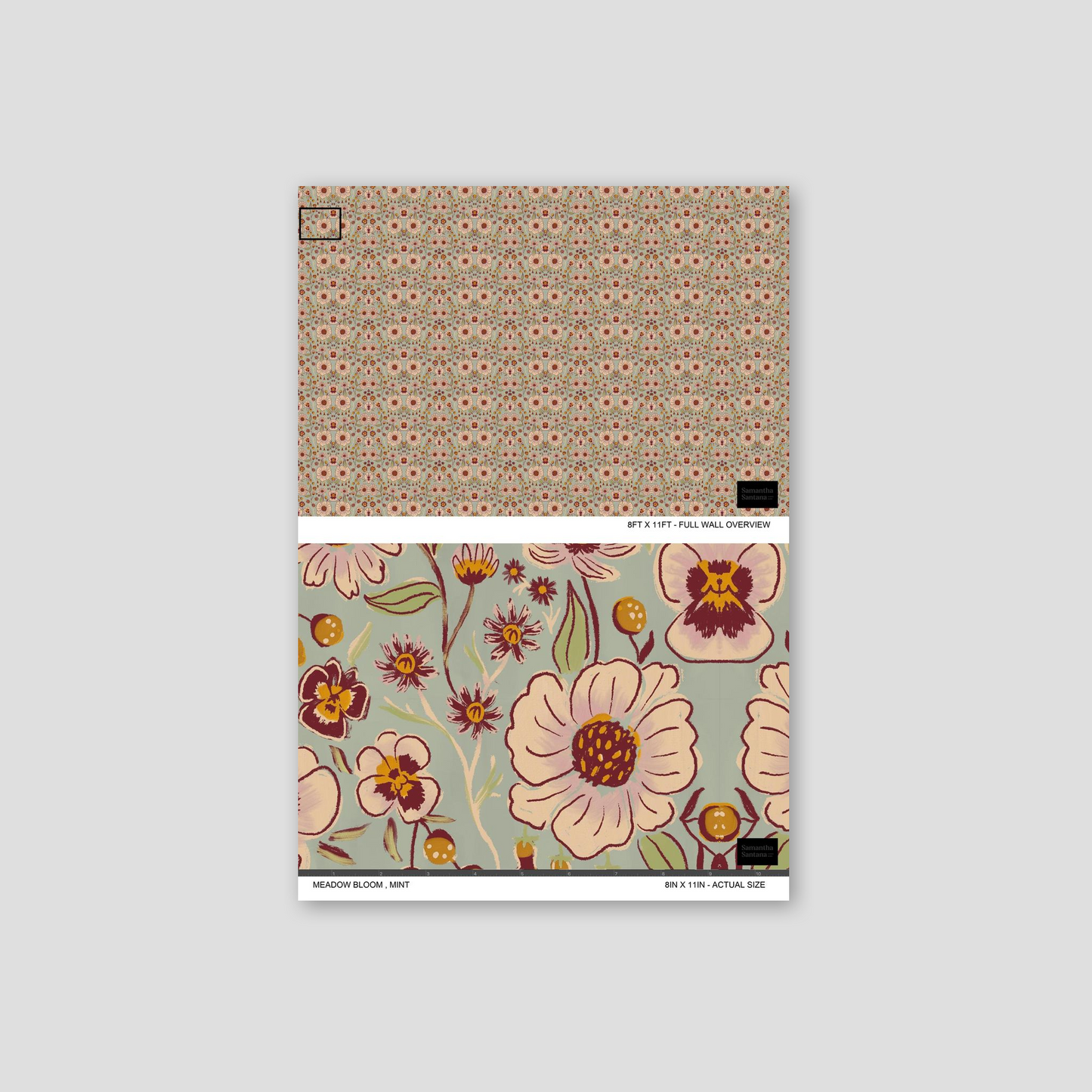 Meadow Bloom Wallpaper, mint