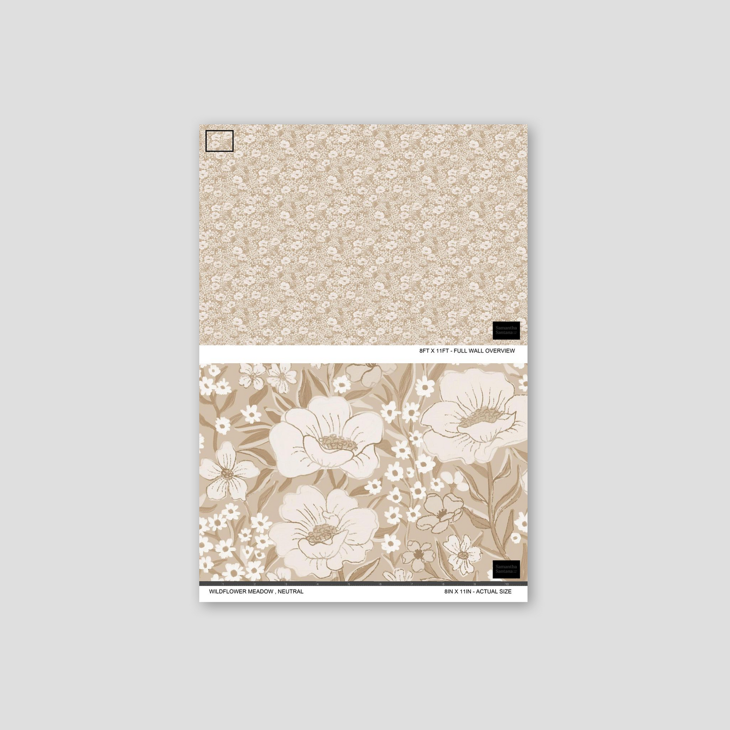 Wildflower Meadow Wallpaper, neutral