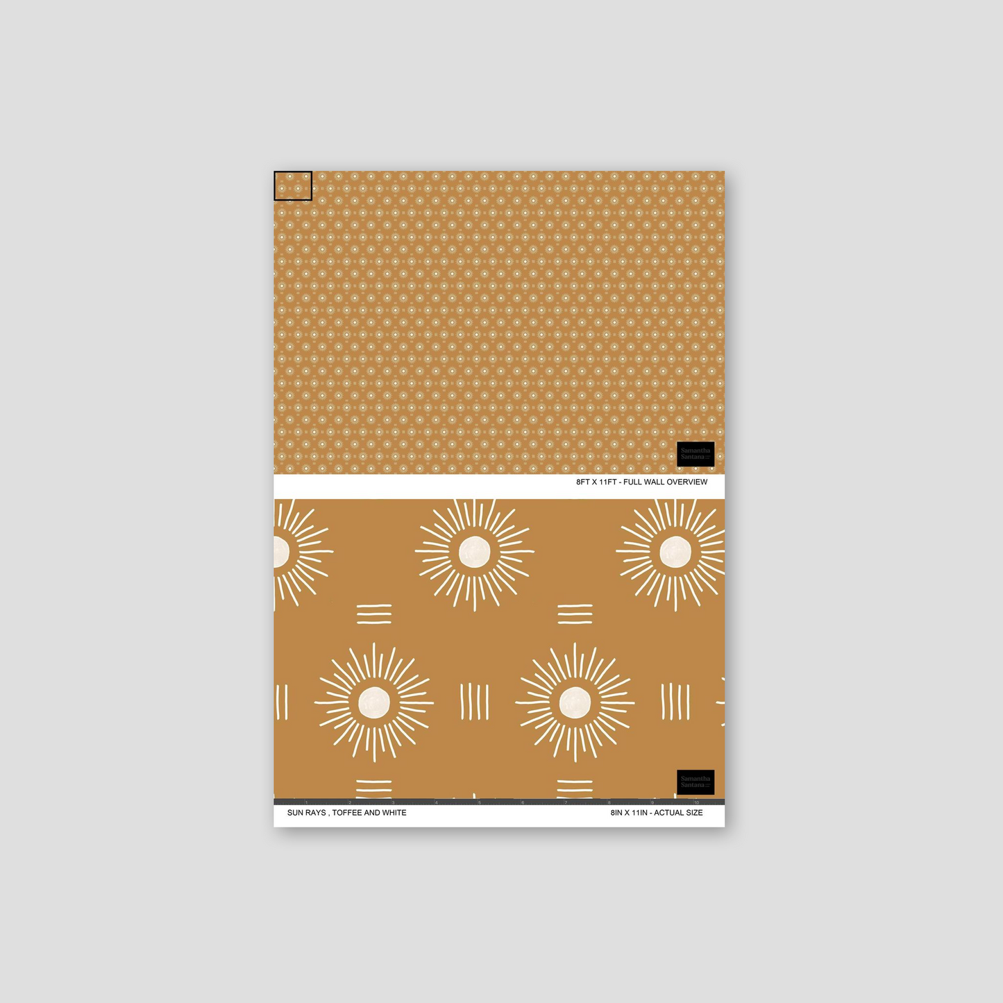 Sun Rays Wallpaper, toffee and white
