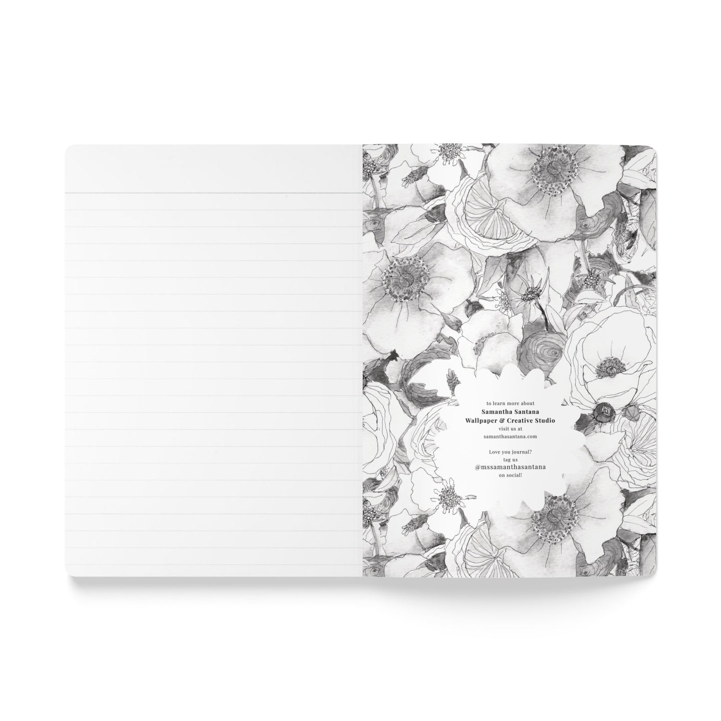 Floral Reverie Softcover Personalized Journal, yellow (add your name)