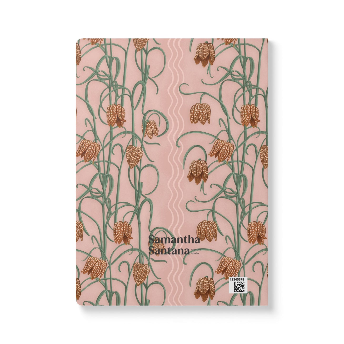 Campanas Softcover Personalized Journal, dusty pink & orange (add your name)