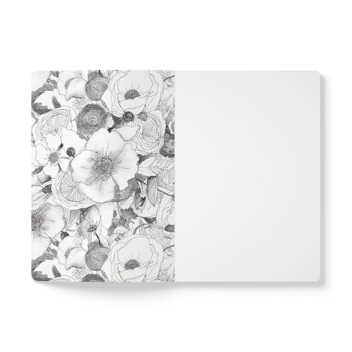 Floral Reverie Softcover Personalized Journal, orange (add your name)