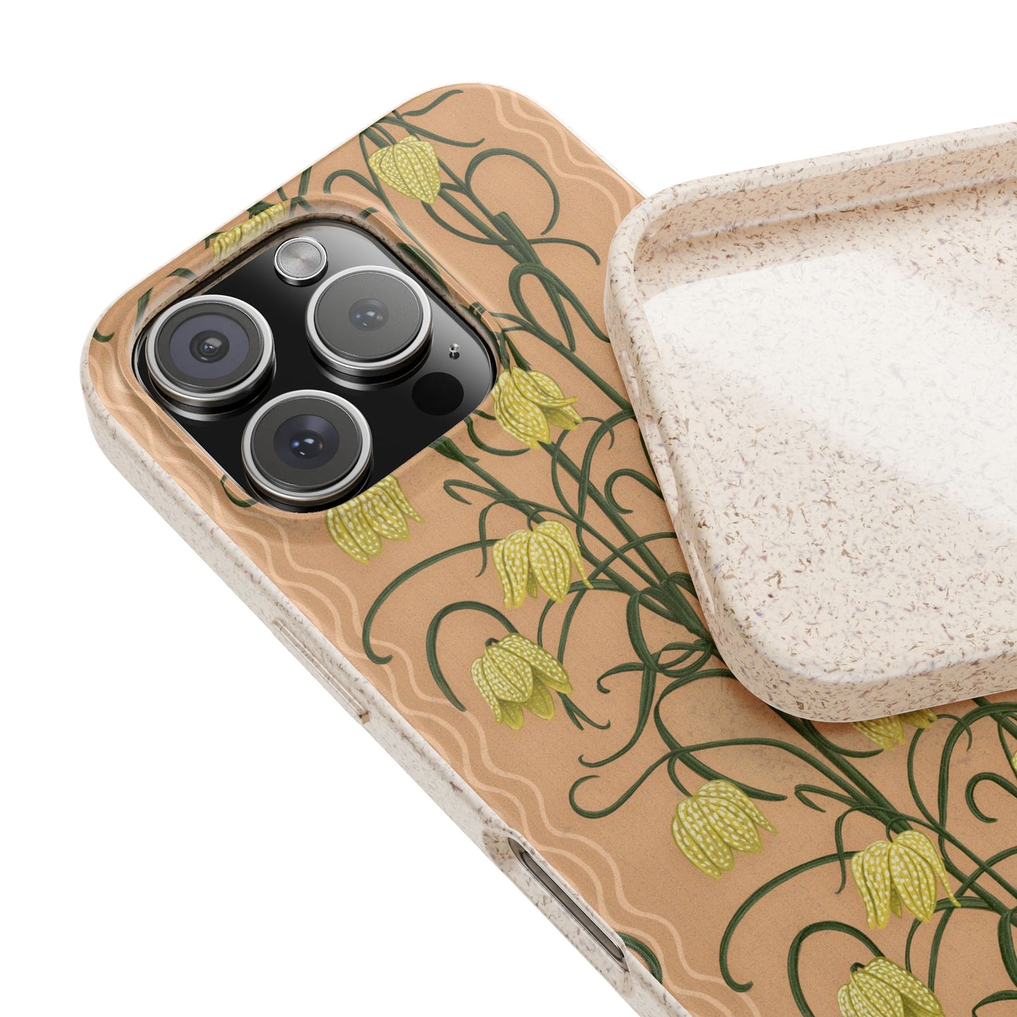 Campanas Phone Case - clay and yellow - Eco-Friendly, Biodegradable