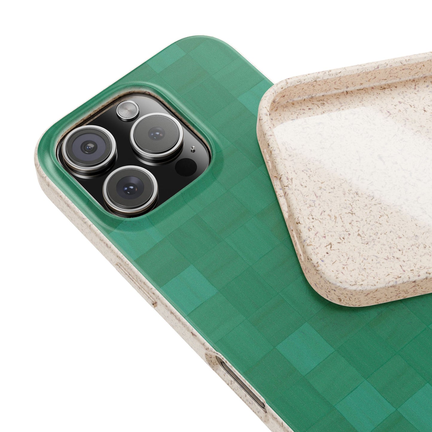 Zellige Phone Case - teal - Eco-Friendly, Biodegradable