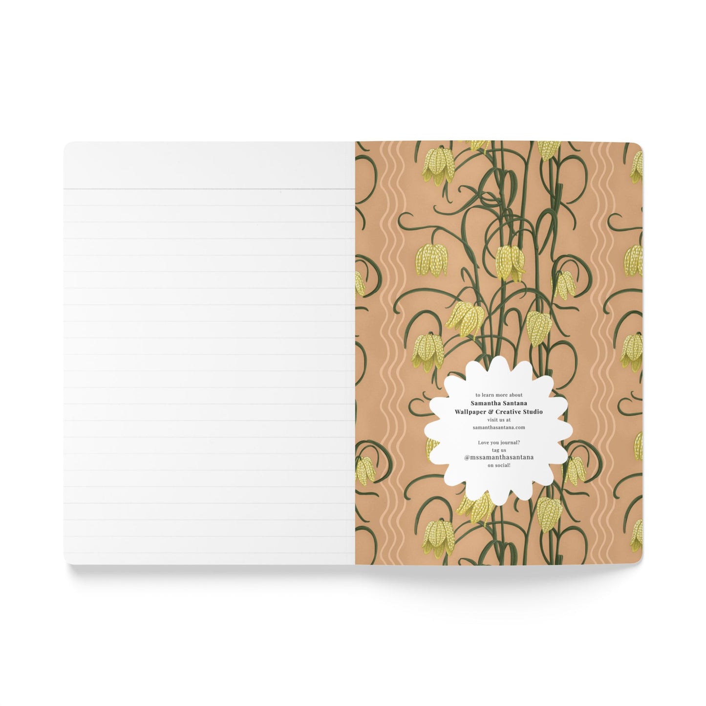 Campanas Softcover Personalized Journal, chartreuse & orange (add your name)