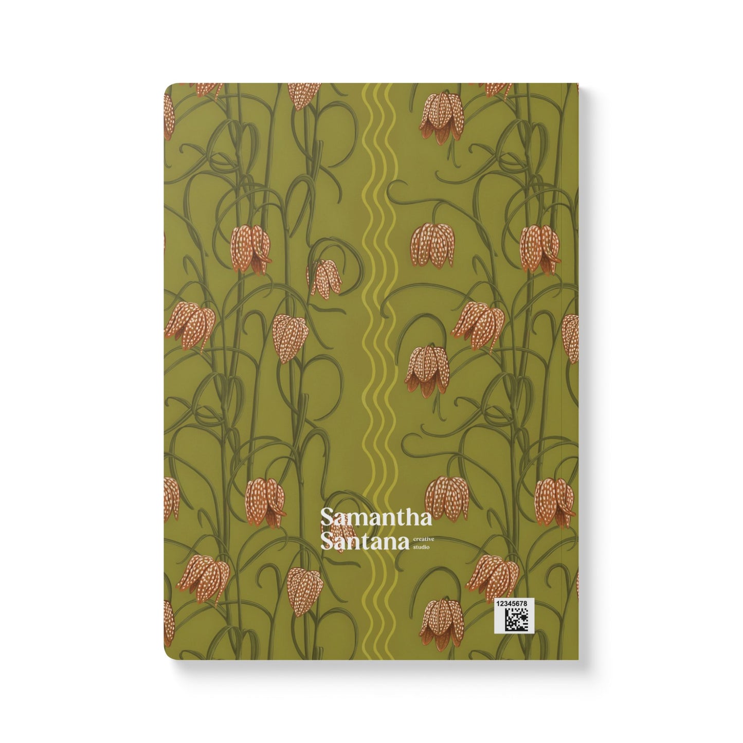 Campanas Softcover Personalized Journal, chartreuse & orange (add your name)