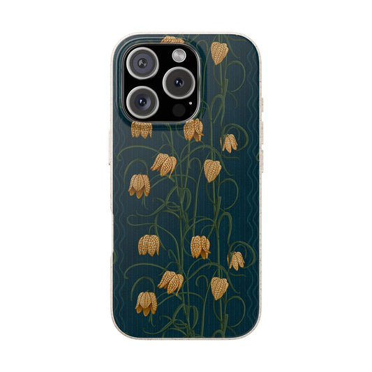 Campanas Phone Case - dark blue and goldenrod - Eco-Friendly, Biodegradable