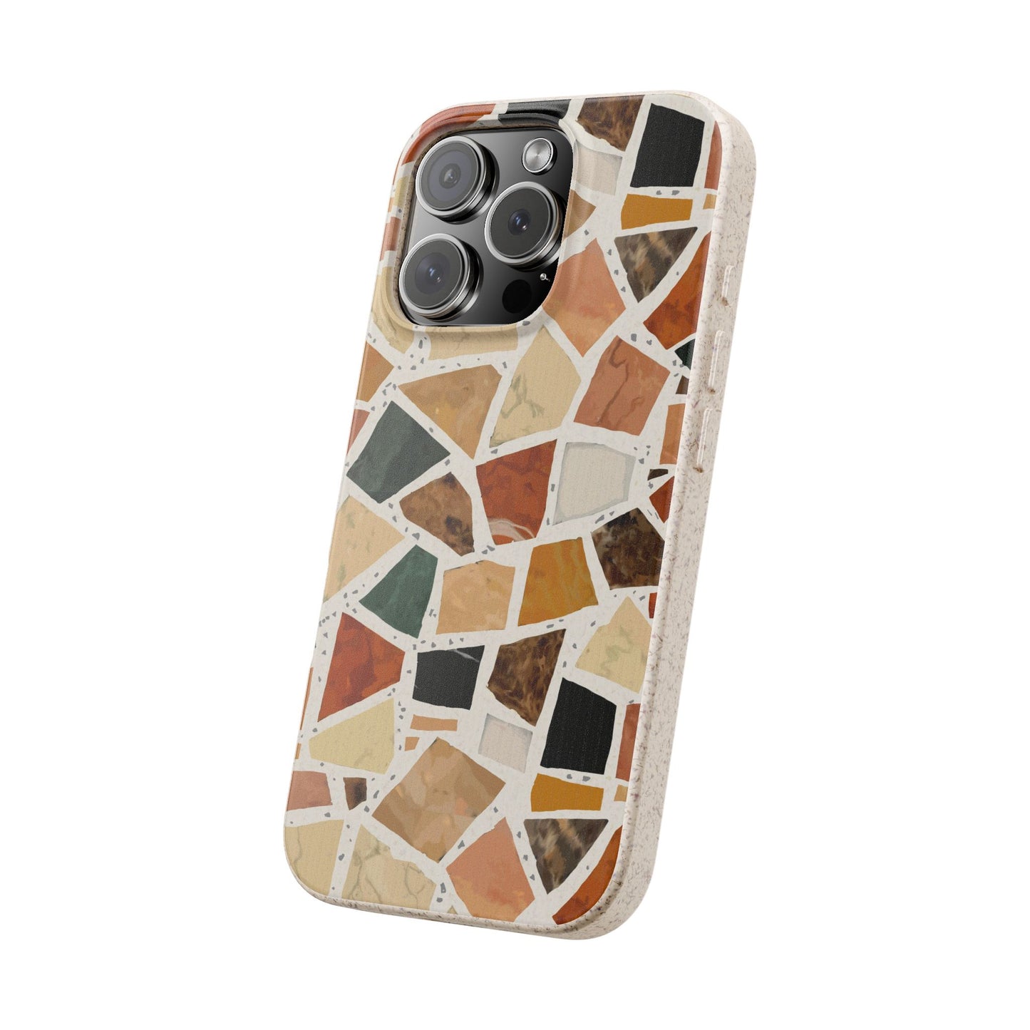 Dolce Terrazzo Phone Case - white and multicolor - Eco-Friendly, Biodegradable
