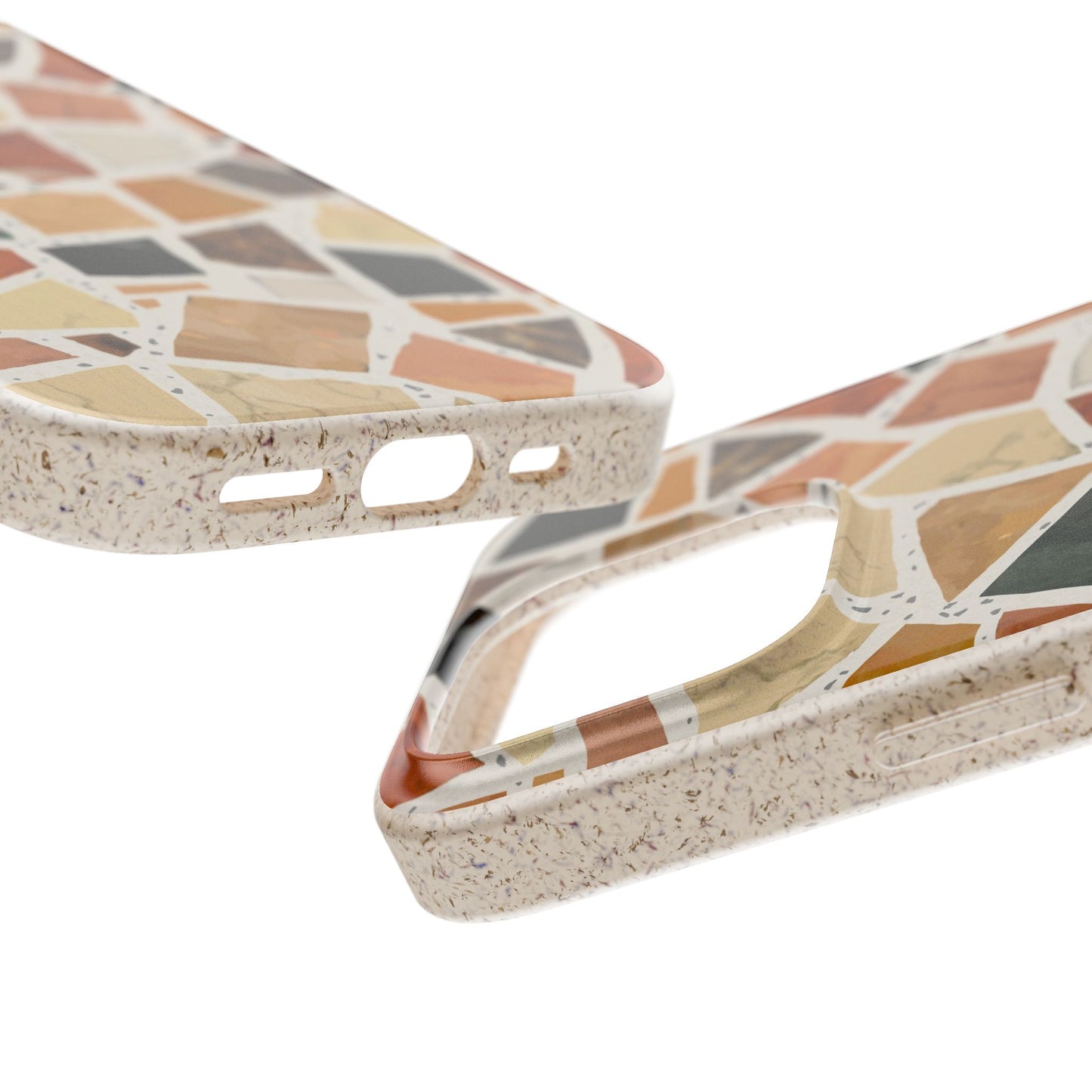 Dolce Terrazzo Phone Case - white and multicolor - Eco-Friendly, Biodegradable