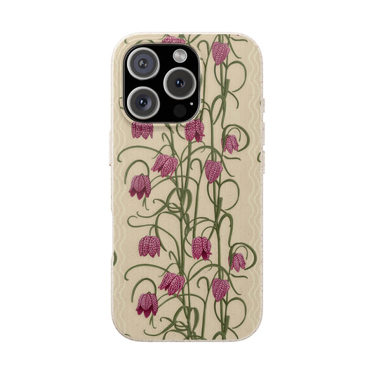 Campanas Phone Case - tan and magenta - Eco-Friendly, Biodegradable
