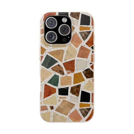 Dolce Terrazzo Phone Case - white and multicolor - Eco-Friendly, Biodegradable
