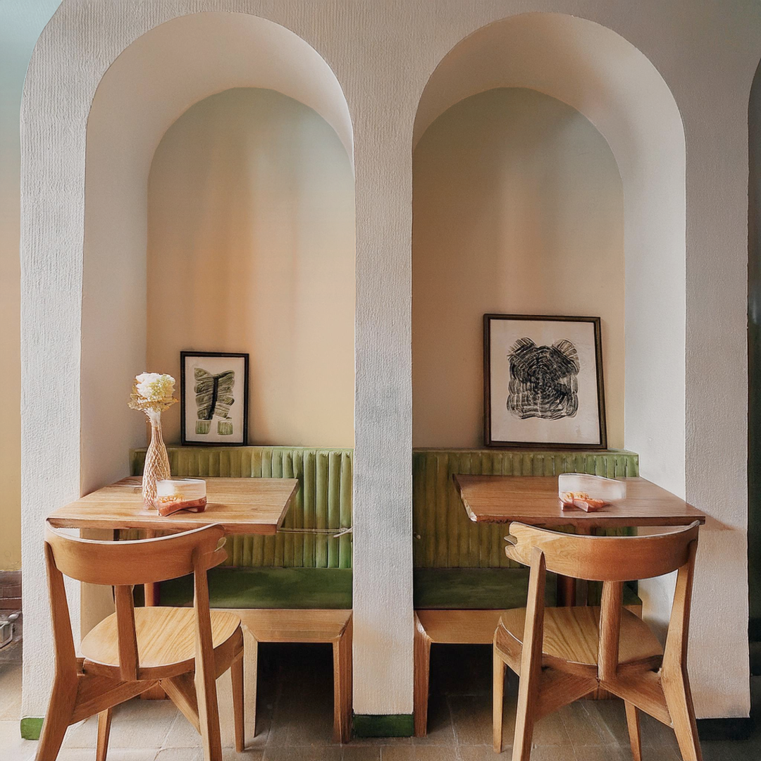 Horizon Haze Mural, muted sunrise