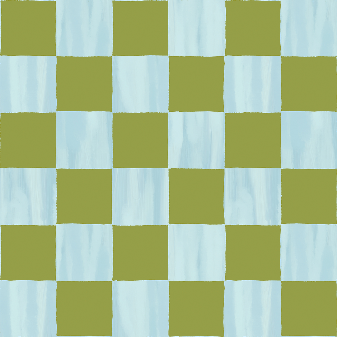 Checkers Wallpaper, blue and green