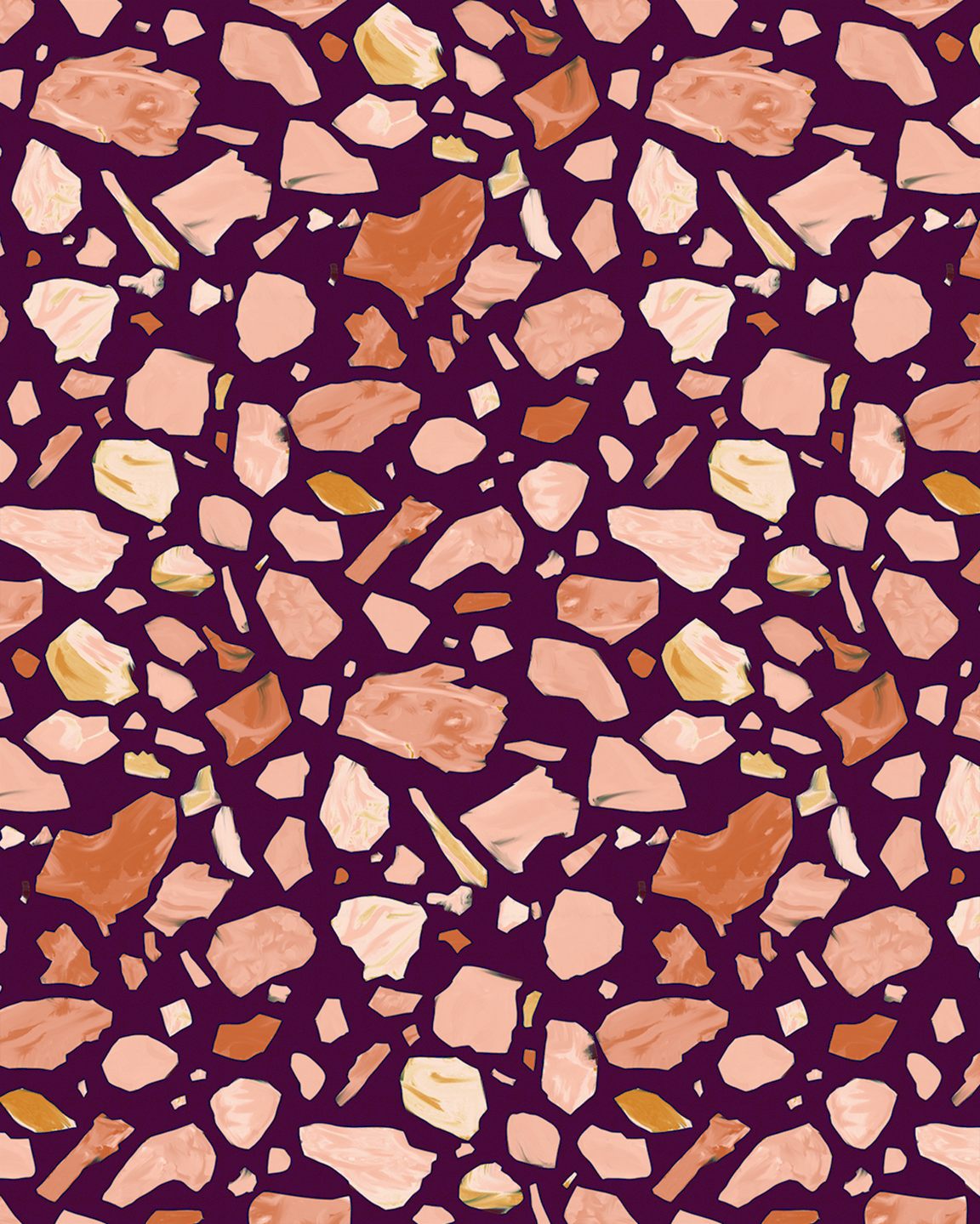 Painted Terrazzo Contact Paper, bold eggplant