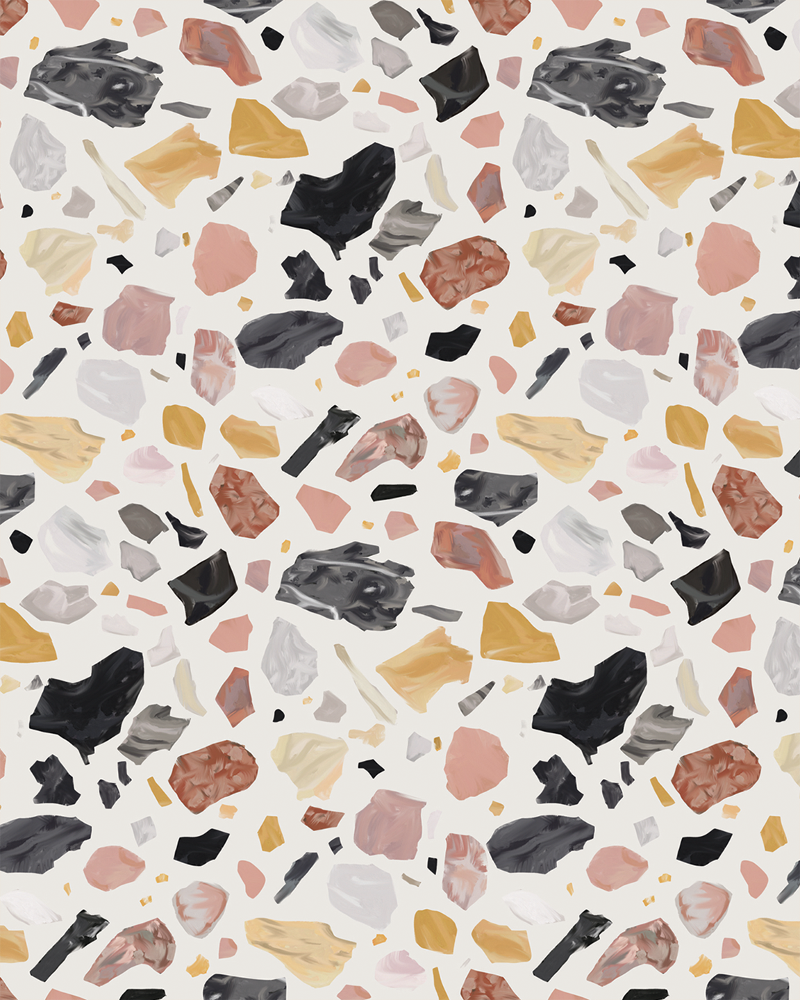 Painted Terrazzo Contact Paper, white