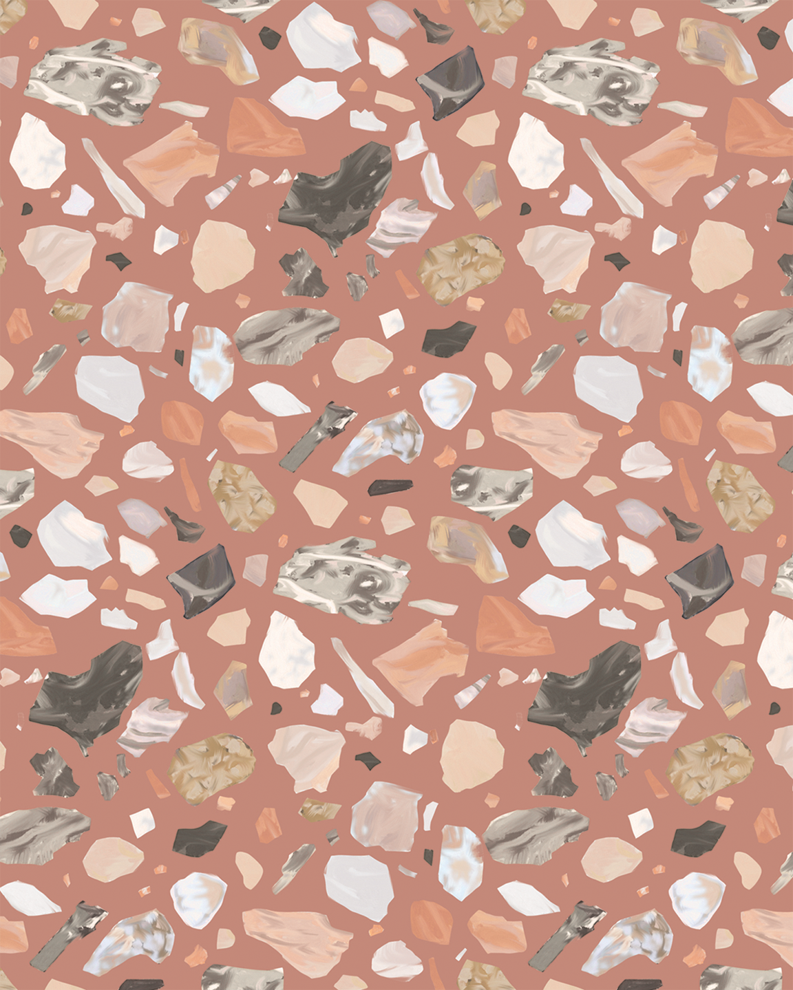 Painted Terrazzo Contact Paper, mauve