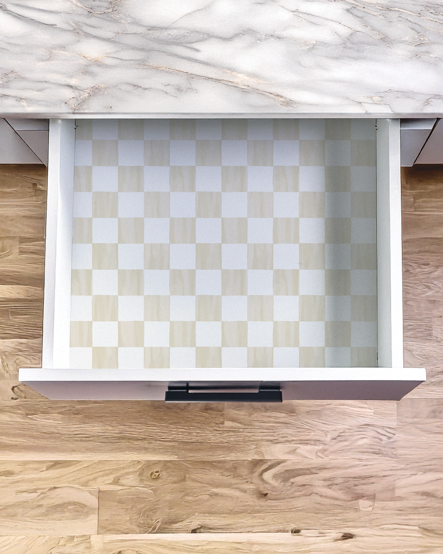 Checkers Contact Paper, tan & white