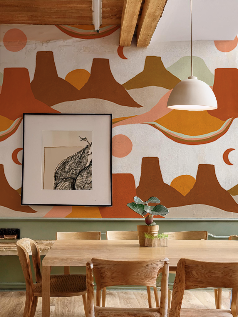 Painted Mesa Mural, rust