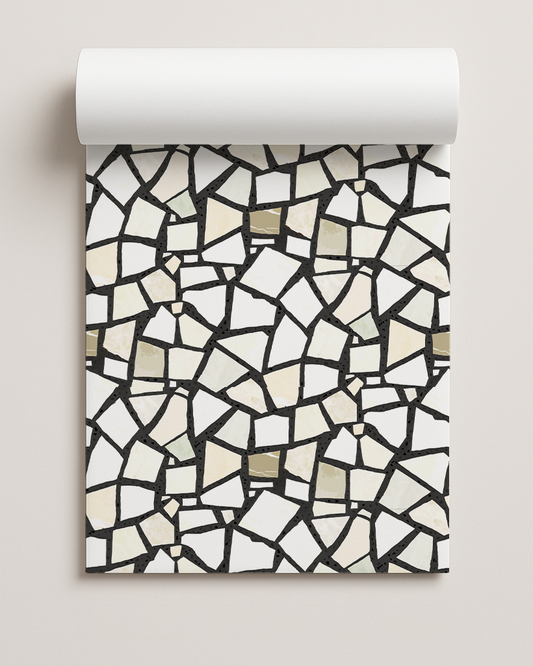 Dolce Terrazzo Contact Paper, black & white