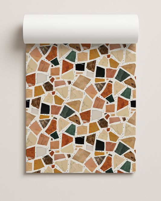 Dolce Terrazzo Contact Paper, white & multicolor