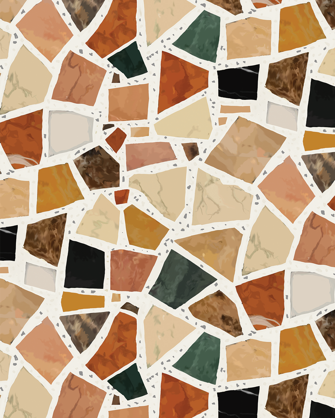 Dolce Terrazzo Contact Paper, white & multicolor