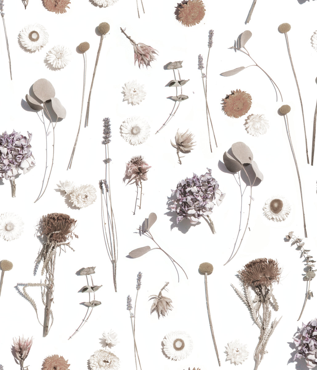 Dried Flora Wallpaper, muted colors