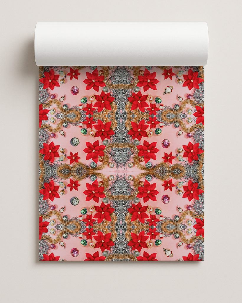 Holiday TV Special Gift Wrap, pink and red