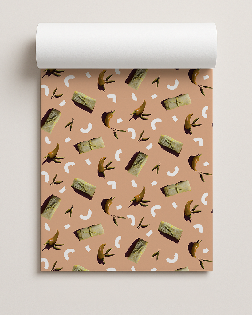Tamale Party Gift Wrap, peach