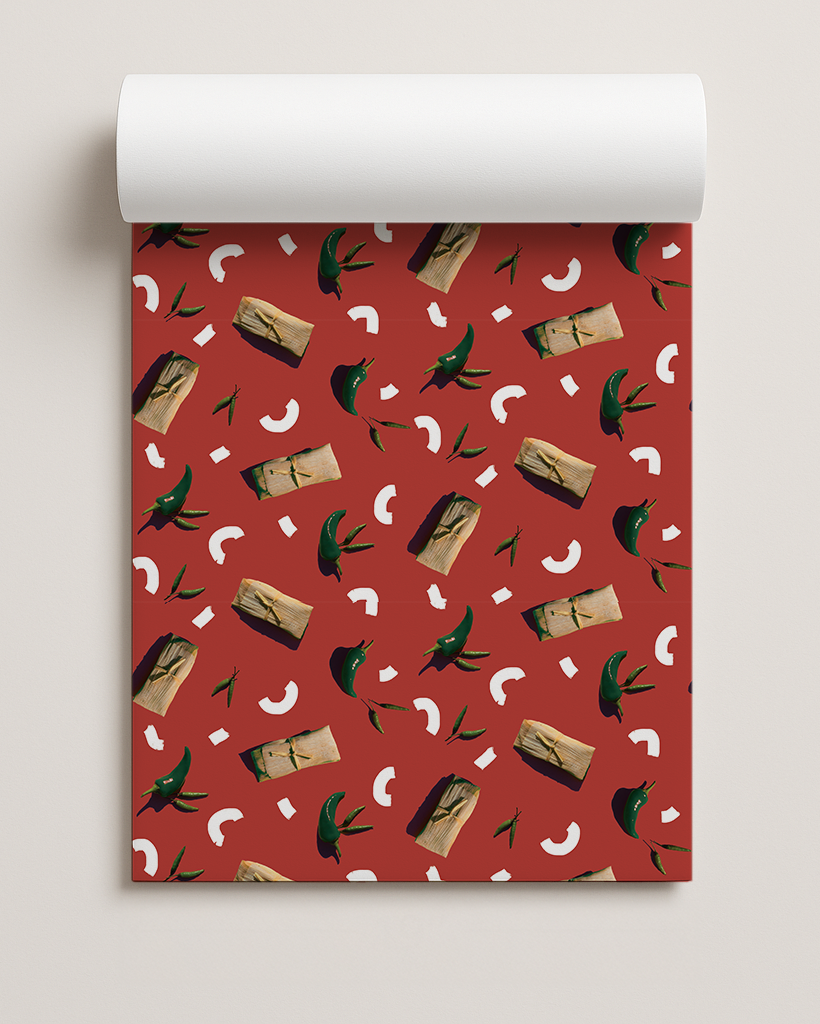 Tamale Party Gift Wrap, red