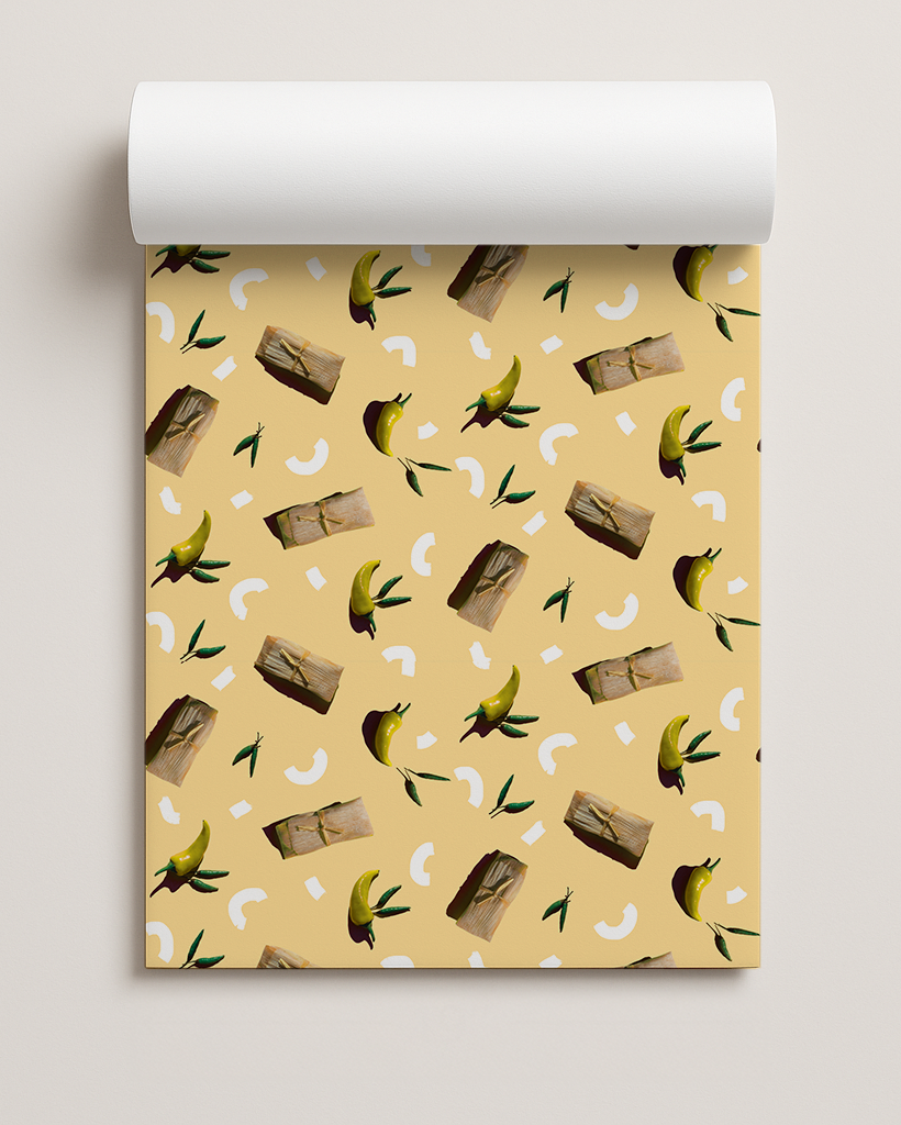 Tamale Party Gift Wrap, yellow