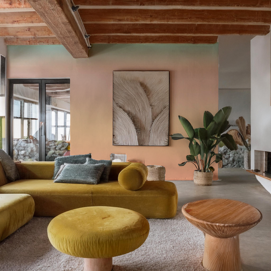 Horizon Haze Mural, muted sunset