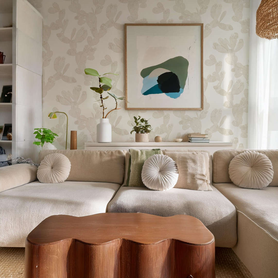 Desert Blooms Wallpaper, neutral – Samantha Santana Creative