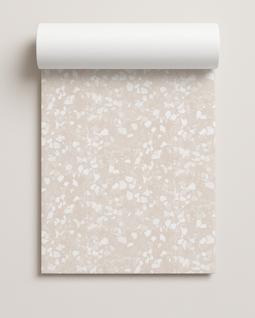 Mojave Terrazzo Contact Paper, white and neutral