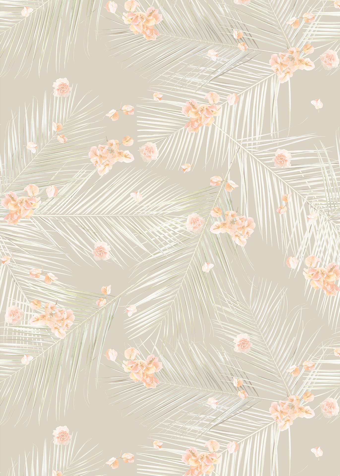 Palm Petal Wallpaper, tan