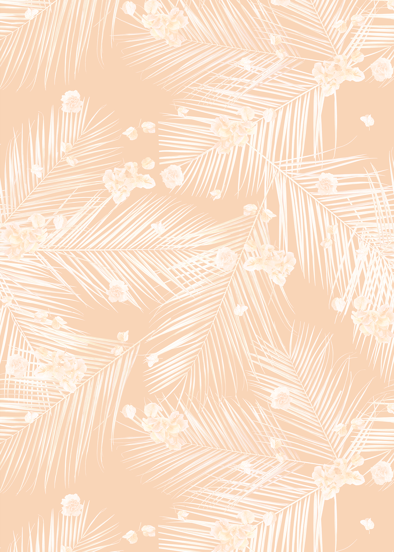 Palm Petal Wallpaper, peach