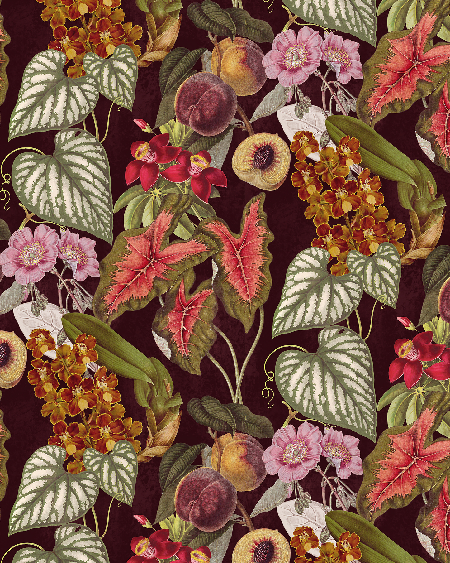 Cali Tropicale Wallpaper, eggplant