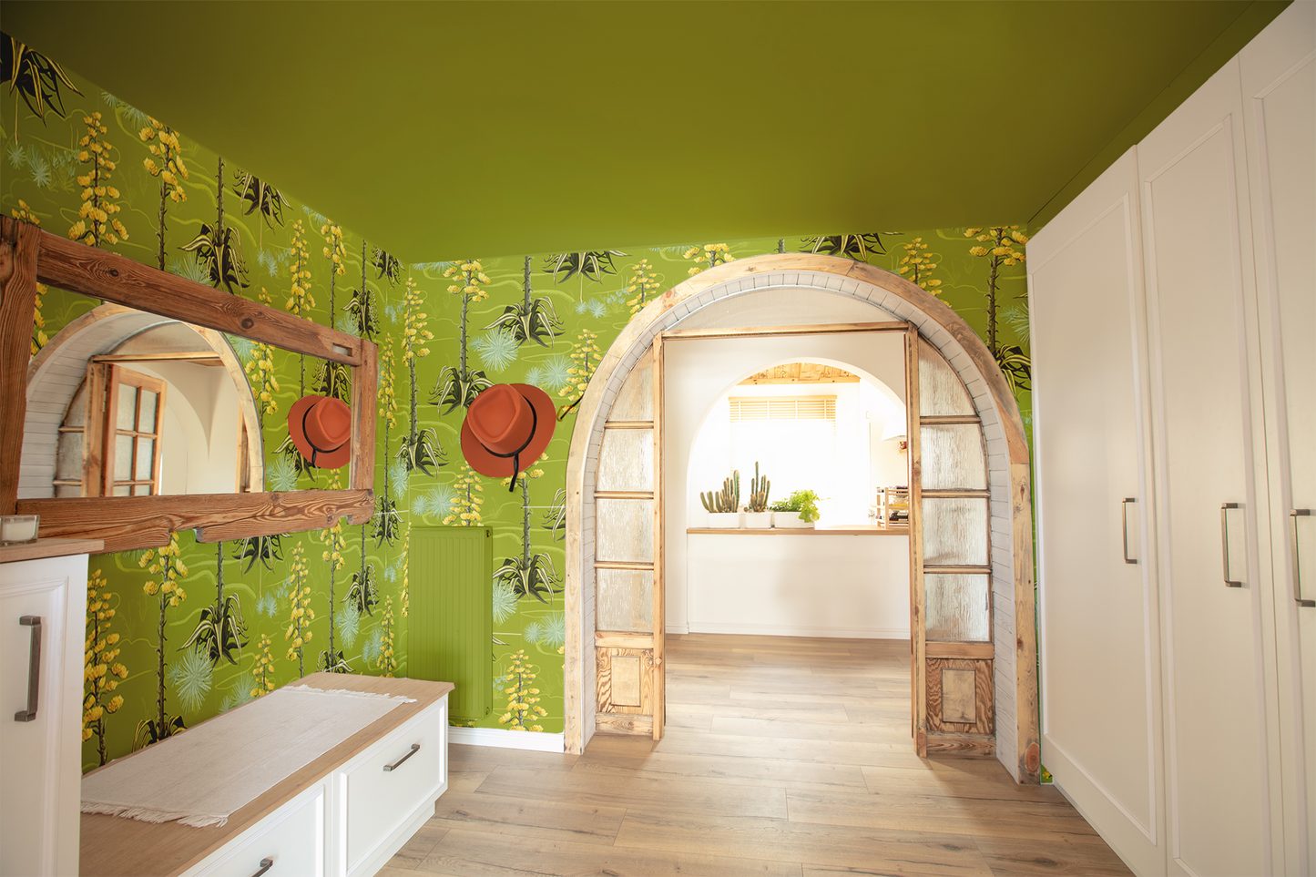 Agave Valley Wallpaper, green