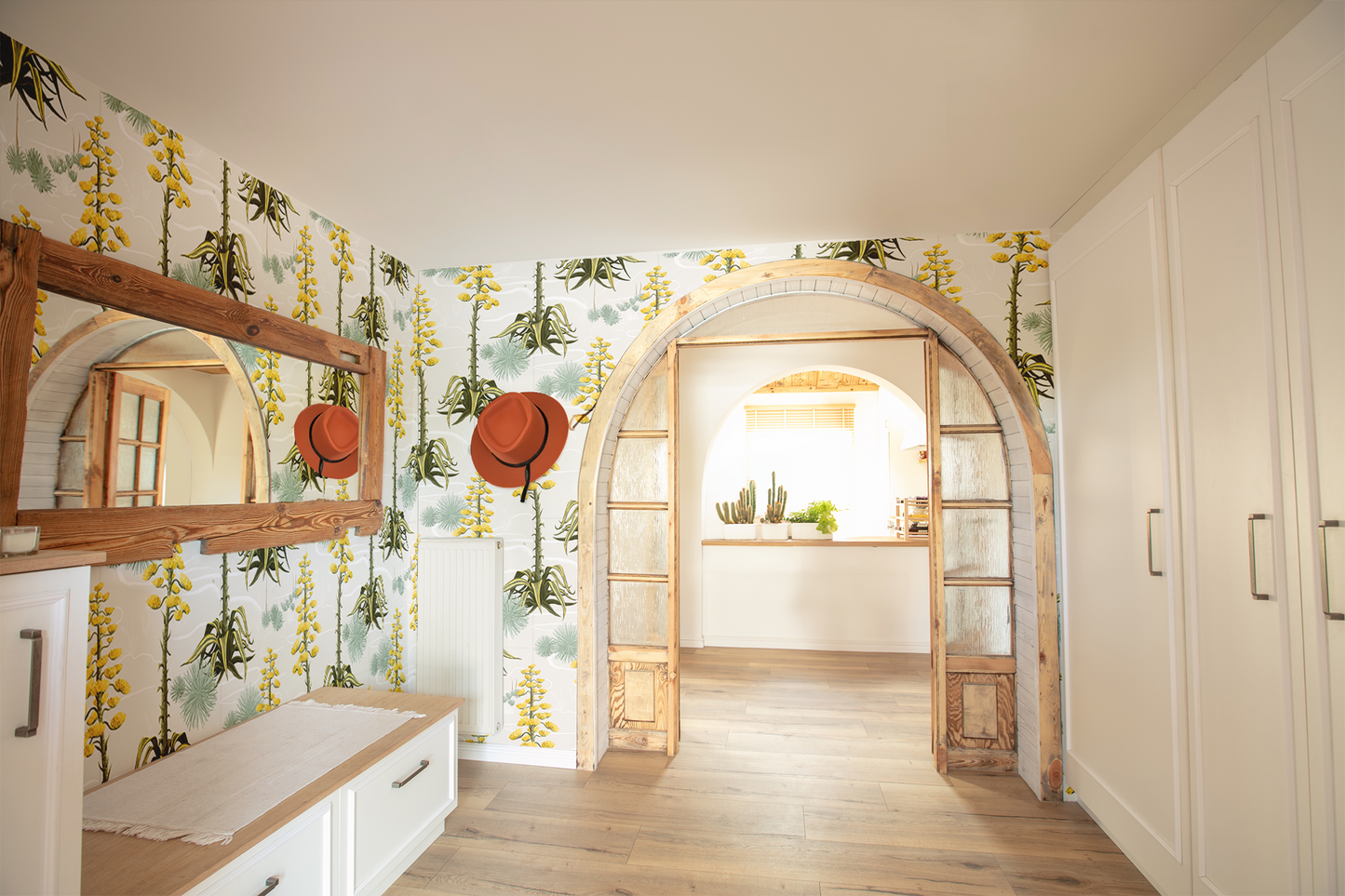 Agave Valley Wallpaper, off-white