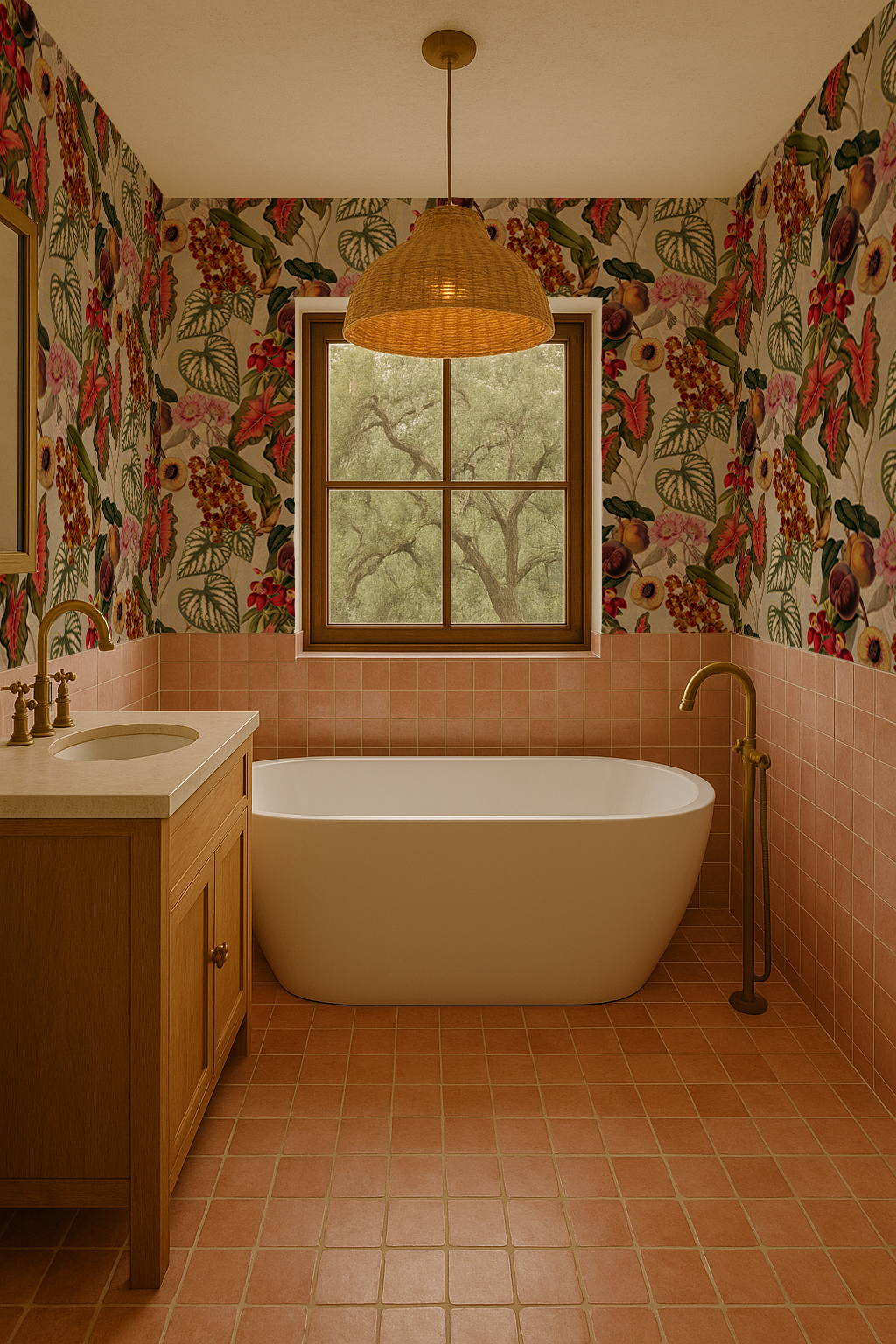 Cali Tropicale Wallpaper, taupe